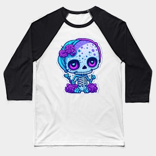 Skeleton Halloween Celebration Baseball T-Shirt